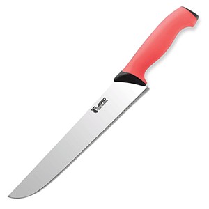 картинка Нож д/нарезки мяса; сталь, пластик; L=26см; красный, металлич. (04071883) Matfer от интернет-магазина Posuda-bar