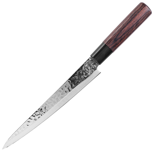 картинка Нож кухонный «Нара» односторонняя заточк; сталь нерж., дерево; L=21см (04072805) Sekiryu от интернет-магазина Posuda-bar