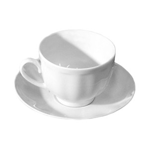 картинка Пара чайная «Гранат»; фарфор; 275мл; D=91, H=75, L=150мм; белый (03140301) Дулево от интернет-магазина Posuda-bar