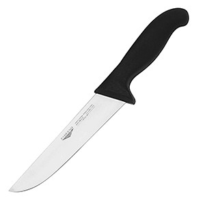 картинка Нож кухонный универсальный; сталь, пластик; L=180, B=35мм; черный, металлич. (09101286) Paderno от интернет-магазина Posuda-bar