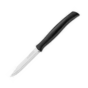 картинка Нож д/чистки овощей; L=75мм; черный, металлич. (04072732) Tramontina от интернет-магазина Posuda-bar