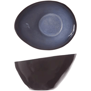 картинка Салатник; керамика; H=85, L=150, B=120мм; синий, черный (03032213) Cosy&Trendy от интернет-магазина Posuda-bar