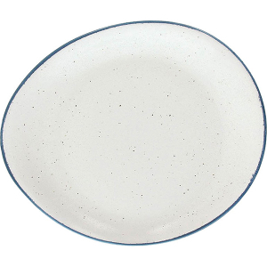 картинка Блюдо круглое «Органика»; фарфор; D=32см; белый, синий (03022669) Tognana от интернет-магазина Posuda-bar