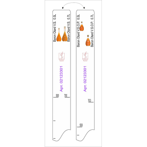 картинка Линейка «Барон Отард VS, VSOP 0. 5, 0. 7л»; L=28, B=2см; белый (02123301) STEK от интернет-магазина Posuda-bar