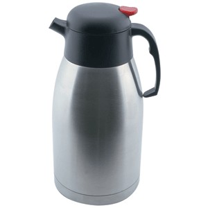 картинка Кофейник-термос д/кофе, чая; сталь, пластик; 2л; H=27, L=15, 8, B=13, 7см; серебрян., черный (03150616) Ilsa от интернет-магазина Posuda-bar