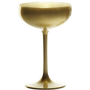 картинка Шампан. -блюдце «Олимпик»; хр.стекло; 230мл; D=95, H=147мм; золотой (01060593) Stoelzle от интернет-магазина Posuda-bar