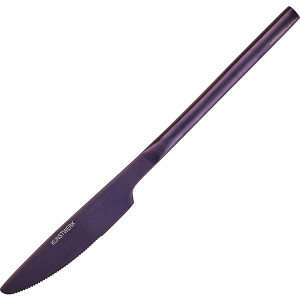 картинка Нож столовый «Саппоро бэйсик»; сталь нерж.; L=22см; фиолет., матовый (03112784) Kunstwerk от интернет-магазина Posuda-bar