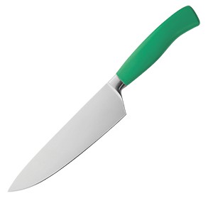 картинка Нож поварской; сталь, пластик; L=350/210, B=45мм; зелен., металлич. (04071291) Felix от интернет-магазина Posuda-bar