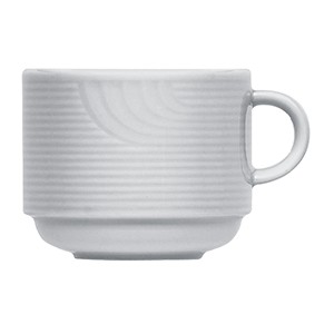 картинка Чашка чайная «Карат»; фарфор; 250мл; D=80, H=70, L=105мм; белый (03140764) Bauscher от интернет-магазина Posuda-bar