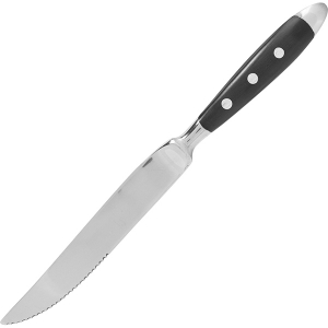 картинка Нож д/стейка «Дориа»; сталь нерж.; L=25/11, B=1см; металлич., черный (03110278) Eternum от интернет-магазина Posuda-bar