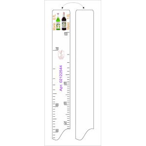 картинка Линейка «Монин 0. 7, 1л»; пластик; L=28, B=2см; белый (02122544) STEK от интернет-магазина Posuda-bar