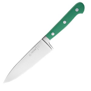 картинка Нож поварской; сталь, пластик; L=270/150, B=35мм; зелен., металлич. (04071244) Matfer от интернет-магазина Posuda-bar