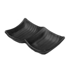 картинка Менажница 2 отдел.; пластик; L=136, B=85мм; черный (03021350) Steelite от интернет-магазина Posuda-bar
