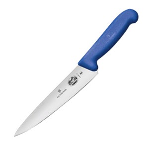 картинка Нож поварской; сталь, полипроп.; L=380/253, B=52мм; голуб., металлич. (04070263) Victorinox от интернет-магазина Posuda-bar