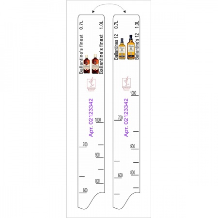 картинка Линейка «Баллантайнс Файнест 12 лет» 0. 7л; 1.0л; пластик; L=28, B=2см; белый (02123342) STEK от интернет-магазина Posuda-bar