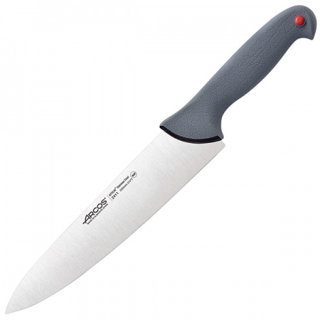 картинка Нож поварской «Колор проф»; сталь нерж., полипроп.; L=39/25см; серый (04072491) Arcos от интернет-магазина Posuda-bar