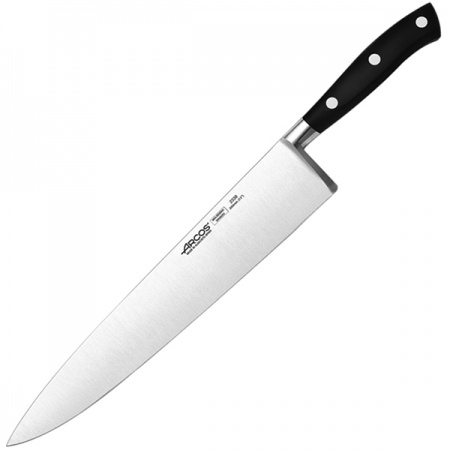 картинка Нож поварской «Ривьера»; сталь нерж., полиоксиметилен; L=430/300, B=58мм; черный, металлич. (04072424) Arcos от интернет-магазина Posuda-bar