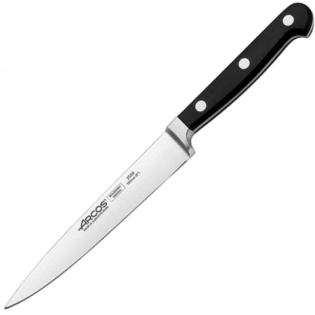 картинка Нож кухонный «Класика»; сталь нерж., полиоксиметилен; L=270/160, B=24мм; черный, металлич. (04072410) Arcos от интернет-магазина Posuda-bar