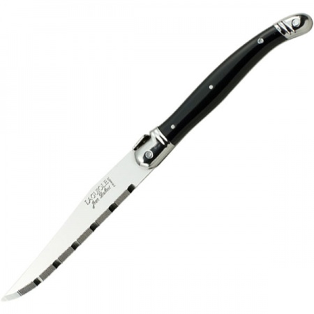 картинка Нож д/стейка; сталь нерж., пластик; L=23/11см; металлич., черный (04071807) Jean Dubost от интернет-магазина Posuda-bar