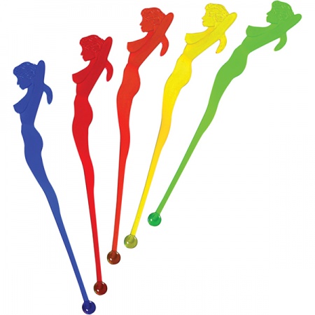 картинка Мешалка «Афродита»[100шт]; полистирол; L=15см; разноцветн. (06010208) Prohotel от интернет-магазина Posuda-bar