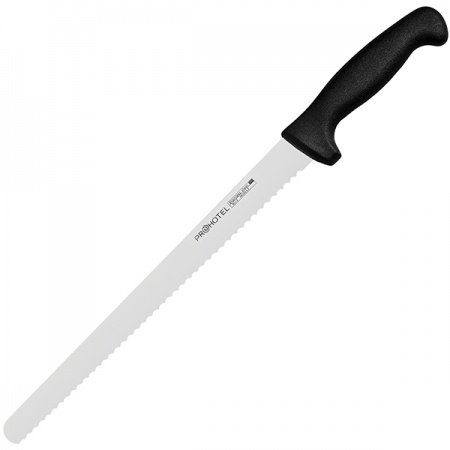 картинка Нож д/хлеба «Проотель»; сталь нерж., пластик; L=440/300, B=25мм; черный, металлич. (04070297) Prohotel от интернет-магазина Posuda-bar