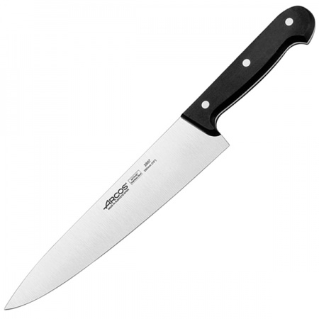 картинка Нож поварской «Универсал»; сталь нерж., полиоксиметилен; L=385/250, B=53мм; черный, металлич. (04071998) Arcos от интернет-магазина Posuda-bar