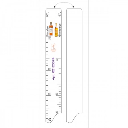 картинка Линейка «Glenmorange 0. 7, Macallan 0. 7л»; L=28, B=2см; белый (02123374) STEK от интернет-магазина Posuda-bar