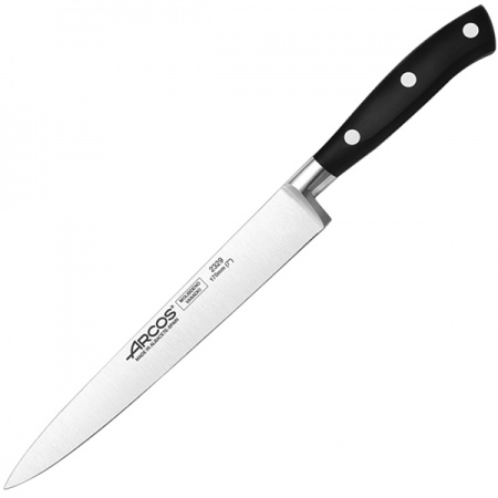 картинка Нож д/филе «Ривьера»; сталь нерж., полиоксиметилен; L=286/170, B=25мм; черный, металлич. (04072031) Arcos от интернет-магазина Posuda-bar