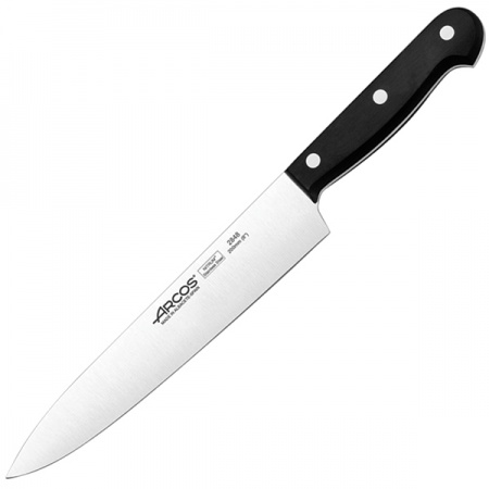 картинка Нож поварской «Универсал»; сталь нерж., полиоксиметилен; L=317/200, B=38мм; черный, металлич. (04071991) Arcos от интернет-магазина Posuda-bar