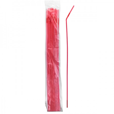 картинка Трубочки со сгибом[20шт]; D=6, L=700мм; красный (06030177) Pasterski от интернет-магазина Posuda-bar