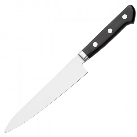 картинка Нож кухонный «Осака» односторонняя заточк; сталь нерж., полиоксиметилен; L=26, 5/15см (04072481) Sekiryu от интернет-магазина Posuda-bar