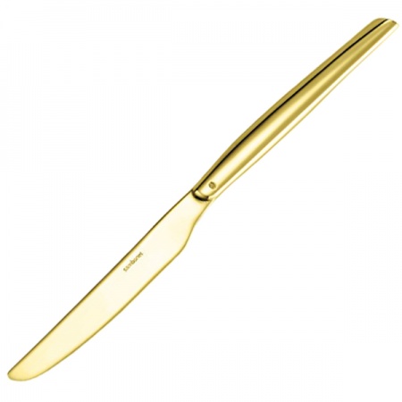 картинка Нож десертный «Эйч-арт ПВД Голд»; сталь нерж.; золотой (03112535) Sambonet от интернет-магазина Posuda-bar