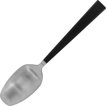 картинка Ложка столовая «Трапе»; сталь нерж.; L=20/7, B=4см; металлич., черный (03112901) Eternum от интернет-магазина Posuda-bar