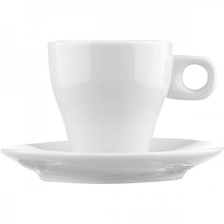 картинка Пара кофейная «Паола»; фарфор; 90мл; белый (03130812) Добрушский фарфоровый завод от интернет-магазина Posuda-bar
