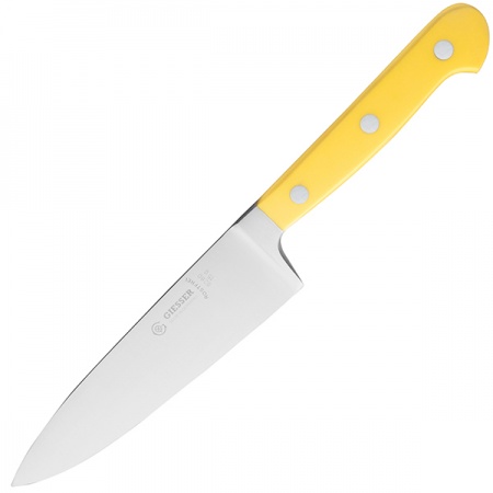 картинка Нож поварской; сталь нерж., пластик; L=275/150, B=35мм; желт., металлич. (04071855) Matfer от интернет-магазина Posuda-bar