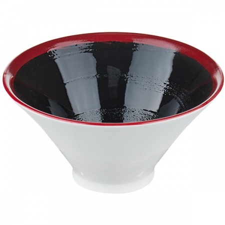 картинка Салатник; фарфор; D=15см; черный, красный (03031189) Steelite от интернет-магазина Posuda-bar