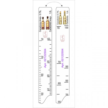 картинка Линейка «Казадорес Бланко, Аньехо 0. 75, 1»; пластик; L=28, B=2см; белый (02122504) STEK от интернет-магазина Posuda-bar