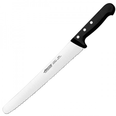 картинка Нож д/хлеба «Универсал»; сталь нерж., полиоксиметилен; L=380/250, B=39мм; черный, металлич. (04072018) Arcos от интернет-магазина Posuda-bar