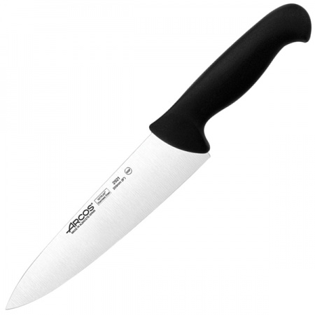 картинка Нож поварской «2900»; сталь нерж., полипроп.; L=333/200, B=50мм; черный, металлич. (04072443) Arcos от интернет-магазина Posuda-bar