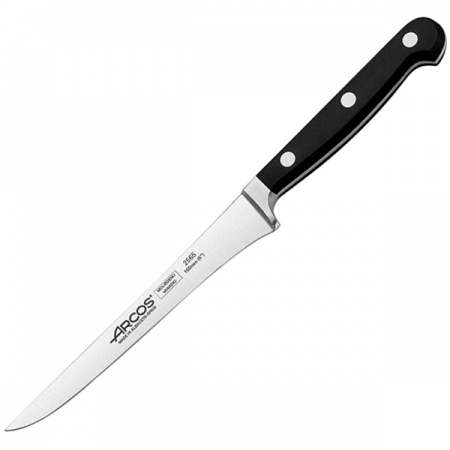 картинка Нож д/обвалки мяса «Класика»; сталь нерж., полиоксиметилен; L=266/160, B=24мм; черный, металлич. (04072418) Arcos от интернет-магазина Posuda-bar