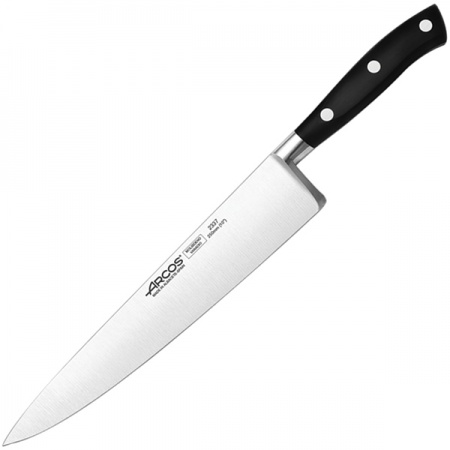картинка Нож поварской «Ривьера»; сталь нерж., полиоксиметилен; L=370/250, B=45мм; черный, металлич. (04072423) Arcos от интернет-магазина Posuda-bar