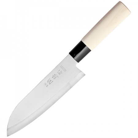 картинка Нож кухонный «Киото» двусторонняя заточка; сталь нерж., дерево; L=29, 5/16, 5см (04072466) Sekiryu от интернет-магазина Posuda-bar